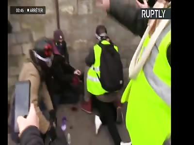 French police shoot at pacifist protesters
