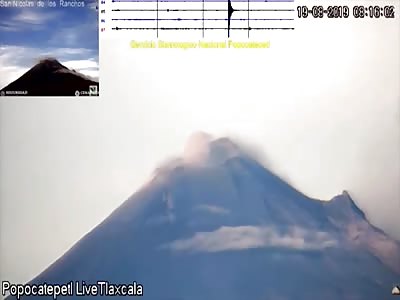 200m UFO flying over Volcano