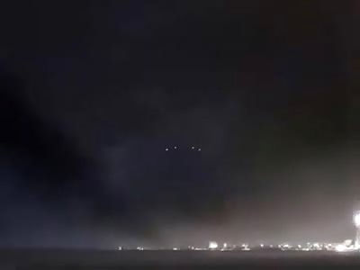 UFO in storm over Atlantic ocean