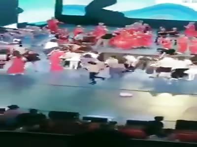 Stage collapsed leaving 1 dead 14 injured (aftermath)
