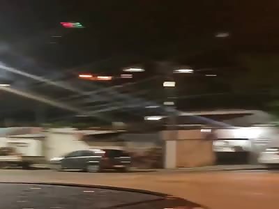 Man shoot fireworks using drone