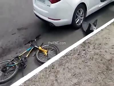 Bicyclist Turned Acrobat