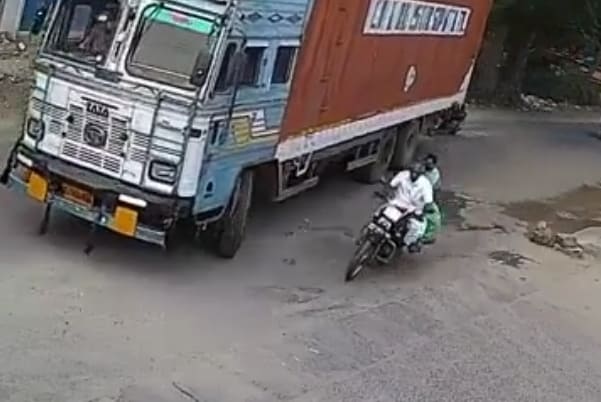 Couple on Bike Crushed by Lorry