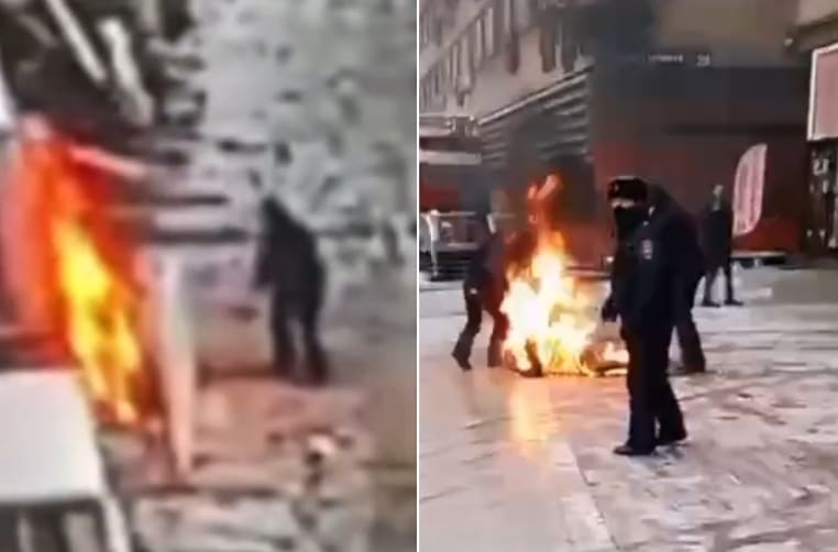 Man Self Immolates in Protest