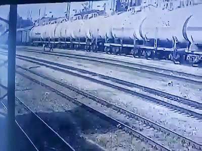 Student Zapped While Climbing Tank Car