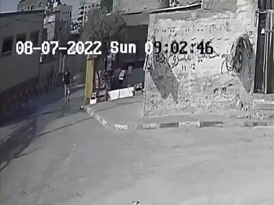 Moment Palestinian Man Is Killed By Israeli Airstrike (with Aftermath)