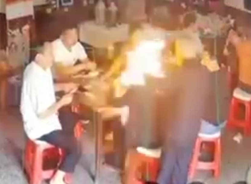 Man Casually Sets Dude On Fire (Extended Version)