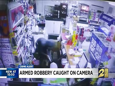 Armed robbery caught on camera
