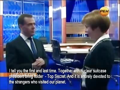 ex russian president Dmitry Medvedev talks about aliens being on Earth