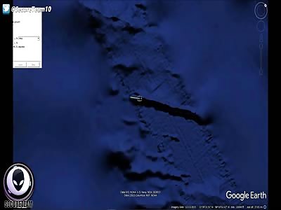 Miles Long UFO Crash Site On Ocean Bottom