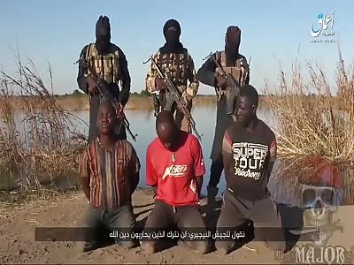 Three African Captives Executed with Machine Guns by ISIS 