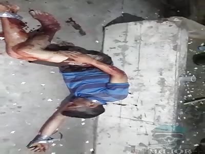 man beaten and gunned down