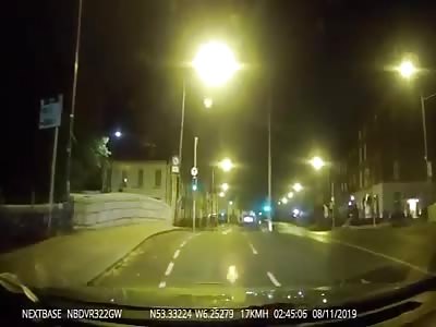 idiot being run over