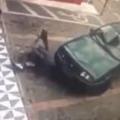 WOMAN LEARNS THE HARD WAY NOT TO SIT ON CARS