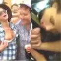 Drunk girl blows stranger at beer festival