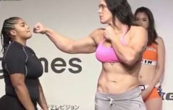 HOLY SHIT! David and Goliath, the girl version? Look at this Massive MMA Fighter