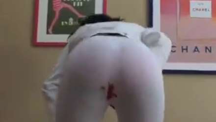 Girl in White Pants ON THE RAG Twerks at the Worst Time Possible 
