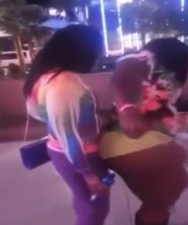 Fat Ass Ugly Skanks do some Horrific Shit on the Vegas Strip just for Attention 