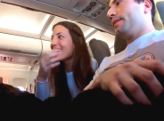 Super Risky Blowjob on an Airplane