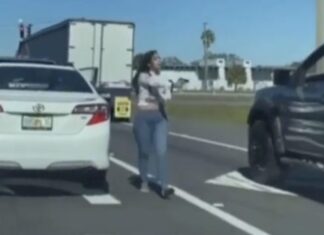 Crazy Woman Pulls Gun Out During A Traffic Accident!