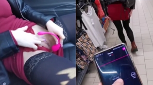 Controlling Her Pussy In Public