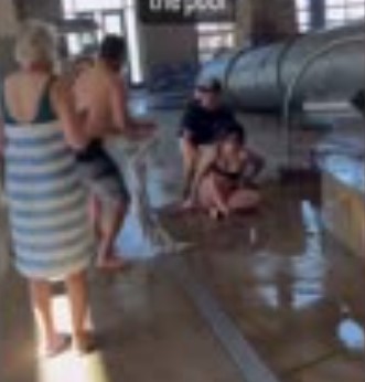 Massive HVAC System Collapses on Swimming Pool at Resort