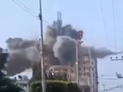All To Perfectly Placed Bombs Take Down a Hamas Headquarters