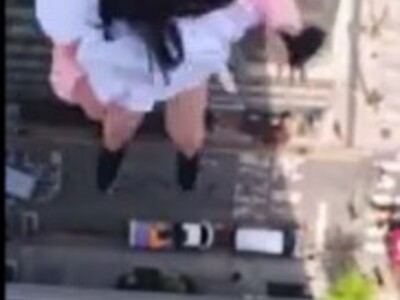 Girl Sets up the Live Camera Then Jumps!