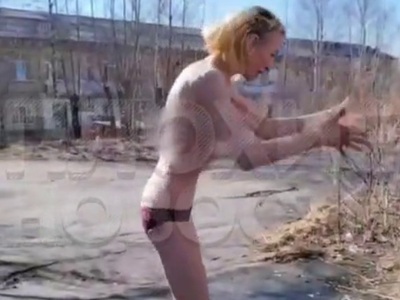 Skinny Naked Drug Addict has her Baby taken From Her