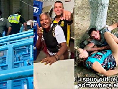 Security agents after drunks and vagrants on the streets