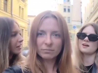 Russian Girls take revenge, grab men by the asses