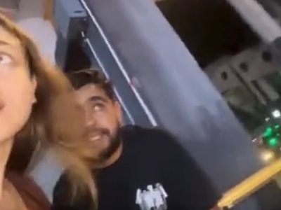 Don't Touch Me!   White Woman gets upset