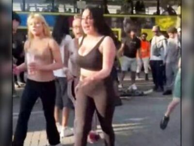 Chick Gets her Head Soccer Kicked by Dude.