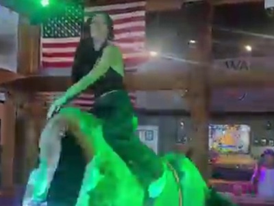 This Girl has Mechanical Bull Skills like you've never seen