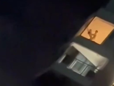 Couple being Recorded by Creepy Neighbor puts on a Show!