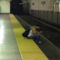 Oblivous Total Moron has his legs Removed by Train While on his Cell Phone in a Subway Station