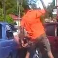 ROAD RAGE TURNS INTO A MACHETE FIGHT ON THE STREETS OF TRINIDAD AND TABAGO, ONE MAN SLICED UP