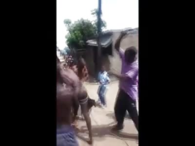 Man is Stripped Naked and Chased Out of Town by a Group of Villagers Accusing his of Stealing