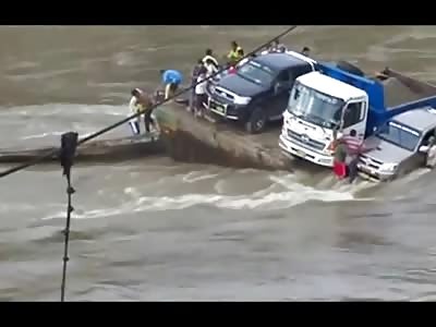 Prize Possession: Man Won't Leave His Sinking Truck.....Goes Down With It