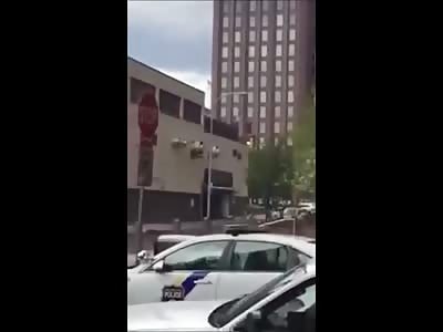 Man Commits Suicide Jumping from a Tall Building in Philadelphia (Watch Slow Motion)