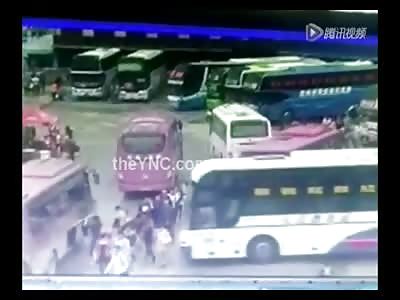 Man Loading a Bus is Crushed to Death in Bizarre Accident 