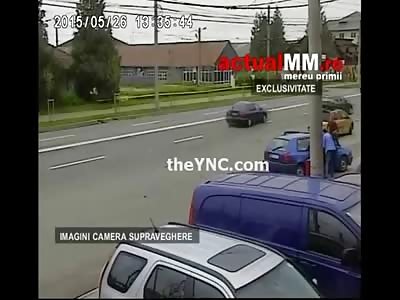 Older Man is Hit and Killed by Driver Switching Lanes...(Slow Motion Added)
