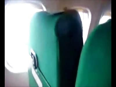 Pierced Pussy Woman Masturbating Herself Inside a Plane