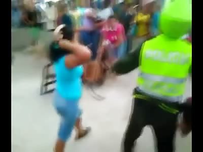 Crazy Fight Police Can't Control... Men, Women, Knives, Chairs
