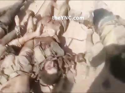7 ISIS Members Being Dragged All at Once in the Desert 