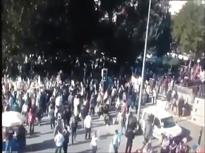 CCTV Footage Shows the Moment of the Explosion in Ankara