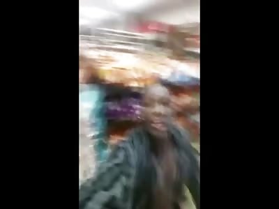 Black Kid Fucks his Girl Right in the Middle of a Convenience Store 