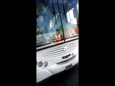 People getting Off the Bus get an Unpleasant Surprise 