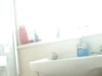 Real Life Spy Camera on His Sister in Bathroom