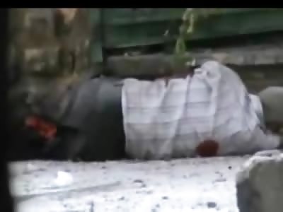 Elderly Unarmed Man Shot by Sniper as He Crawls